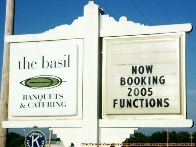 Click this photo to go to Friday night Ames High School 1974 30 year reunion photo album