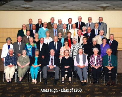 1950 AHS 60th Reunion held May 17-19 2010 Class Photo taken May 18 2010 #AmesHighClassof1950 #AHSClassPhoto #ahs1950