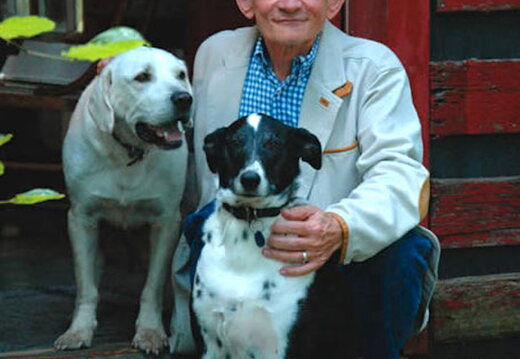 AHS Ames High School Ames Iowa 1957 Alum Author and Poet Ted Kooser 2004 with 2 dogs    #AHSauthor  #1957AHS  #AHS1957  #AmesHighClassof1957